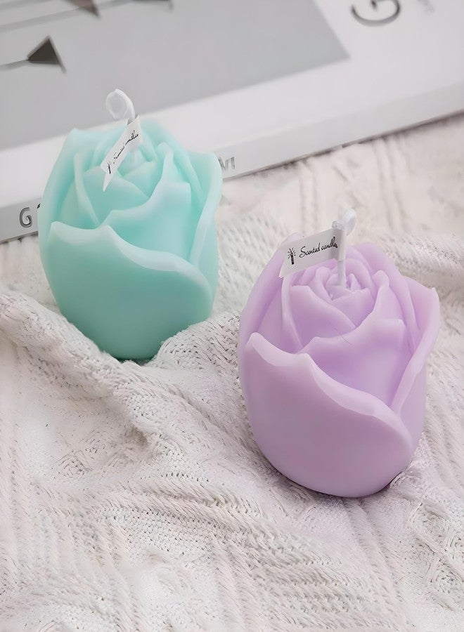SMELLO - Multi Purpose Silicon Mold - 3D Rose Flower Shape for Handmade Decorating for Candle & Soaps Making - Image 3
