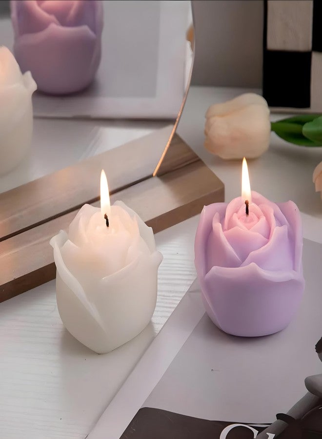 SMELLO - Multi Purpose Silicon Mold - 3D Rose Flower Shape for Handmade Decorating for Candle & Soaps Making - Image 4