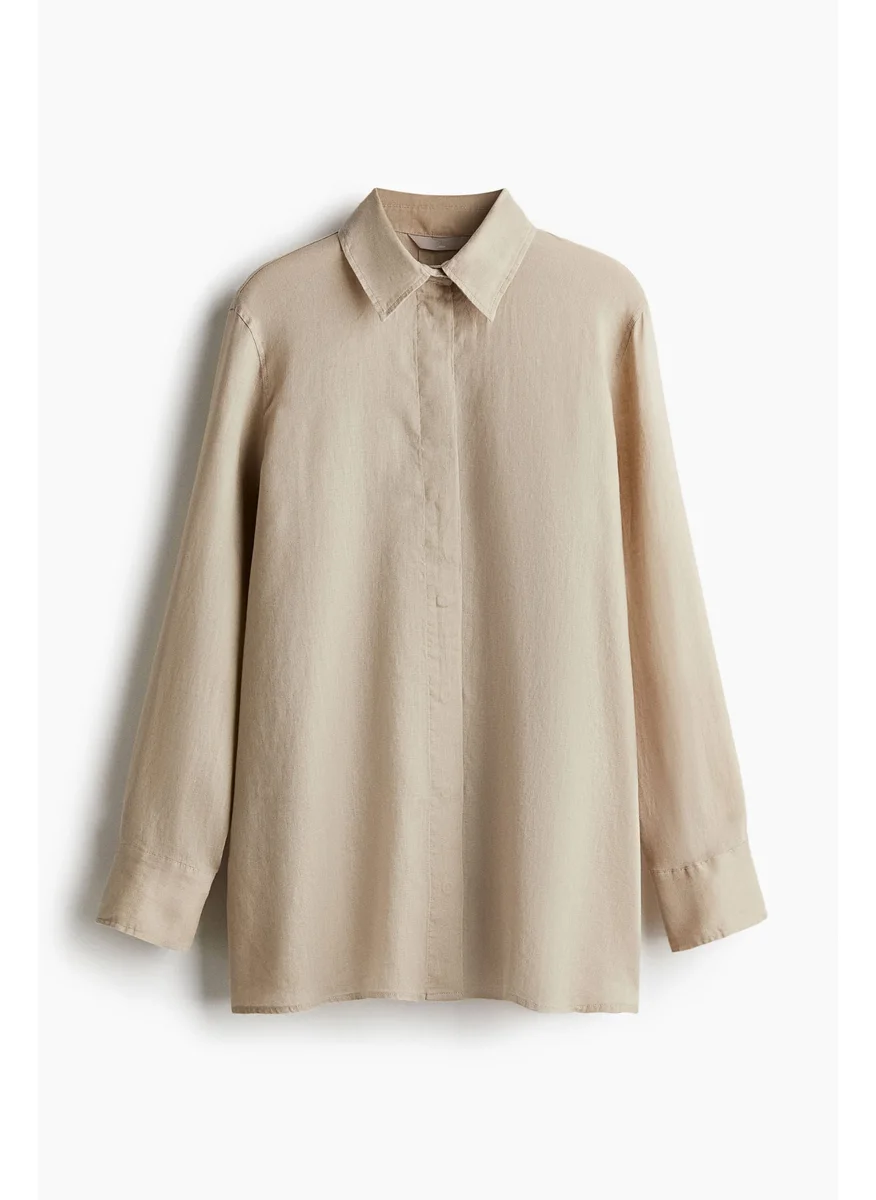 اتش اند ام Linen Shirt