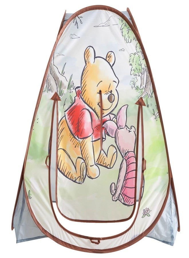 Idea Nuova Disney Winnie The Pooh Collapsible Pop-Up Play Tent for Kids,28"x28"x30" Indoor Playhouse Fun,Ages 3+ - Image 1