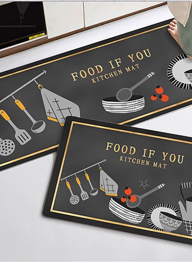 Arabest Kitchen Floor Mat Set, 2 Piece Mat Set, 40*60+40*120 CM Non-slip Waterproof Kitchen Floor Mat Set  - Image 3
