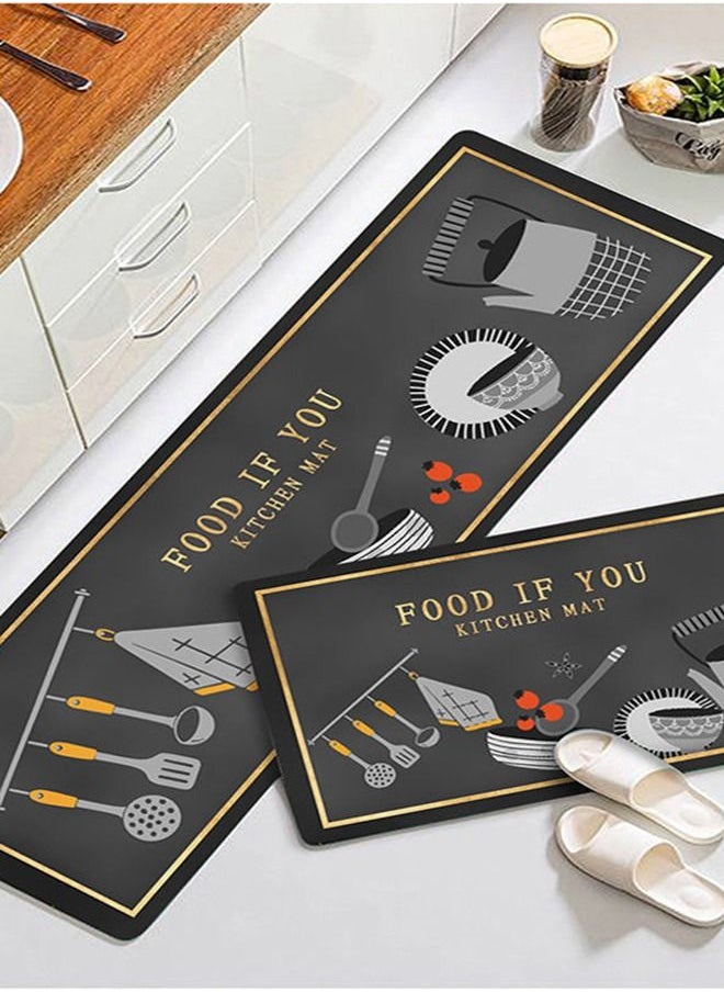Arabest Kitchen Floor Mat Set, 2 Piece Mat Set, 40*60+40*120 CM Non-slip Waterproof Kitchen Floor Mat Set  - Image 4