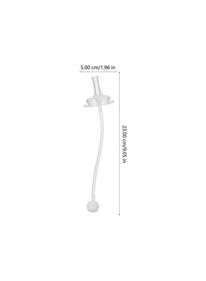 BESTonZON 4pcs Transparent Silicone Flexible Child-Safe Bottle Straws, Wide Mouth Bottle Straw Replacement, No Leakage Drinking Tools - Image 1