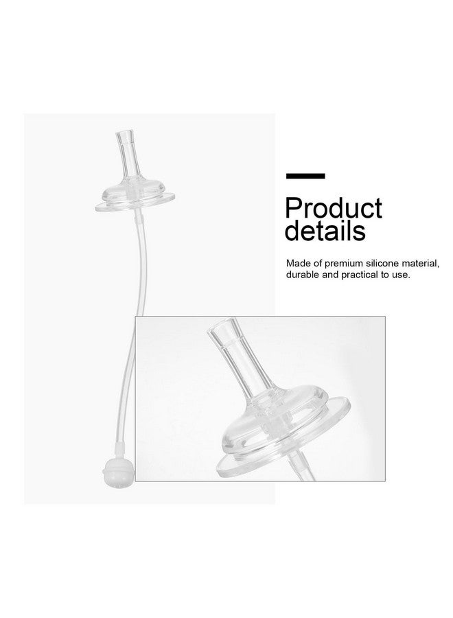 BESTonZON 4pcs Transparent Silicone Flexible Child-Safe Bottle Straws, Wide Mouth Bottle Straw Replacement, No Leakage Drinking Tools - Image 3