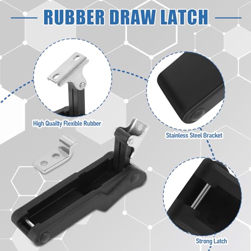 Acouto Front Storage for Polaris 450 570 850 1000 ETX 7081927 2pcs Front Storage Rack Rubber Replacement, Front Storage Cargo Box for 570 2014-2021 - Image 2