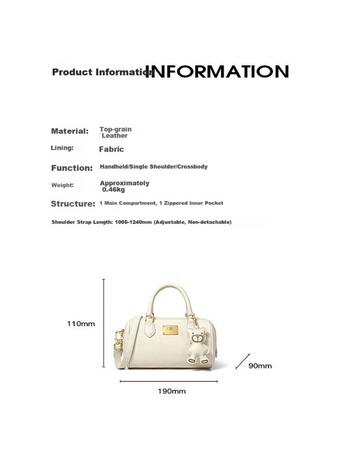 Nucelle Pegasus Boston Bag Lightweight Luxury Niche Crossbody Women's Genuine Leather Handbag Valentine's Day Birthday Gift - Image 5