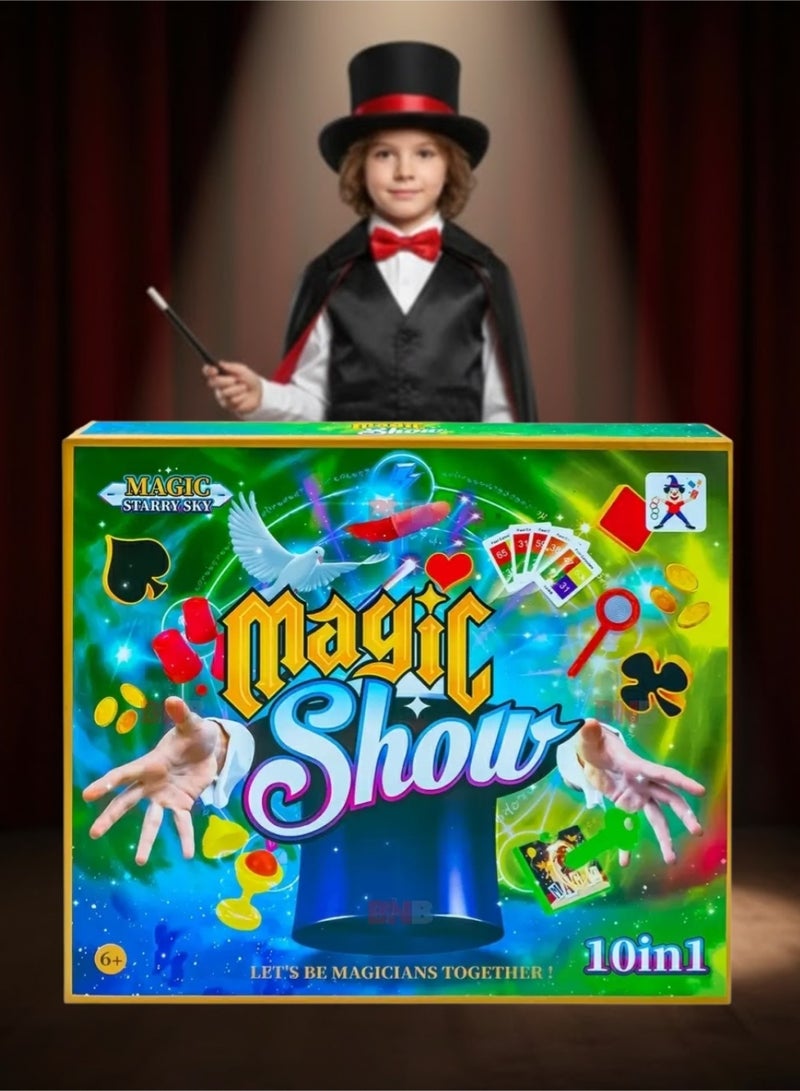 ZedPlay 10-in-1 Magic Tricks Kit for Kids & Beginners Educational Magician Set with 10 Different Props & Instruction Best Birthday, Christmas & Halloween Gift for Boys & Girls - Image 1