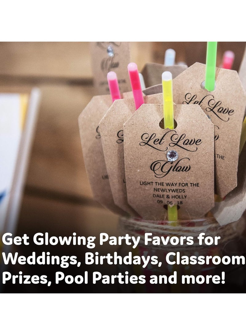 جلو 100 قطعة من العصي المضيئة في الظلام مع 100 موصل 8 بوصة - Image 3