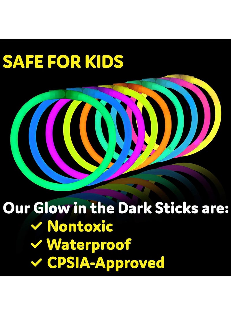 جلو 100 قطعة من العصي المضيئة في الظلام مع 100 موصل 8 بوصة - Image 5