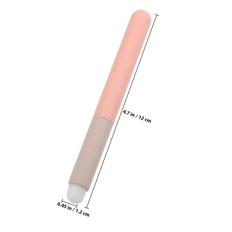 FENICAL 3pcs Lip Brush Set with White Bristle Pink Handle Lipstick and Lip Gloss Applicators for Women Travel Makeup Tools - Image 2