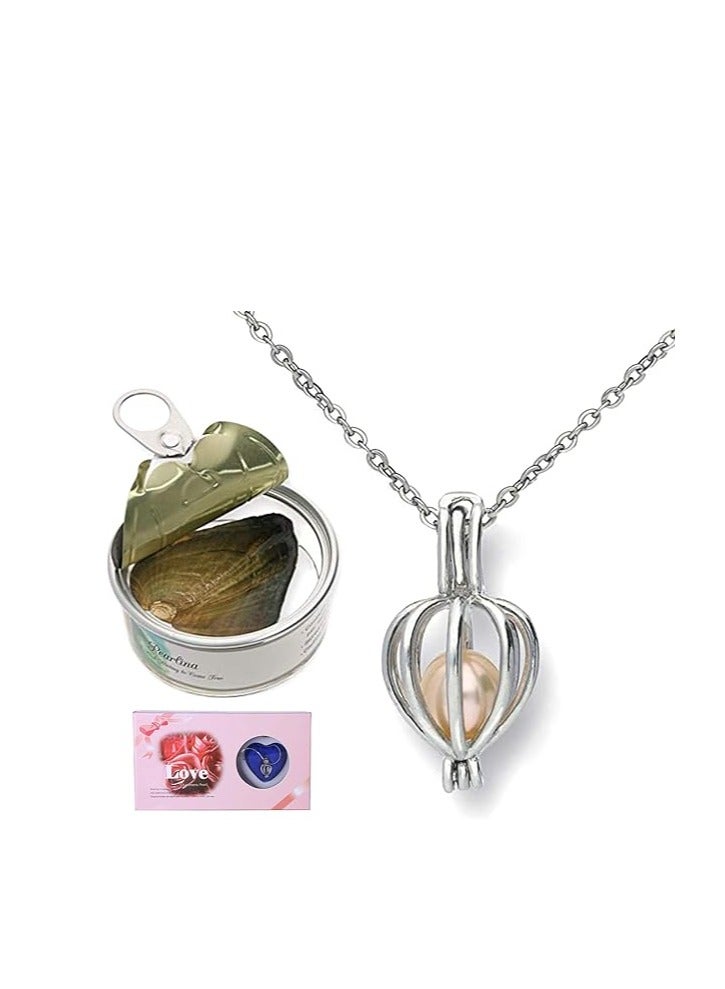 maya accessories Pearl Kit, Pearl Kit Box Pearl in Oyster, DIY Creative Necklace Jewelry Gift Set, Fashion Creations Kit with Pendant Necklace Durable for Women Girls, bamboo  - Image 1