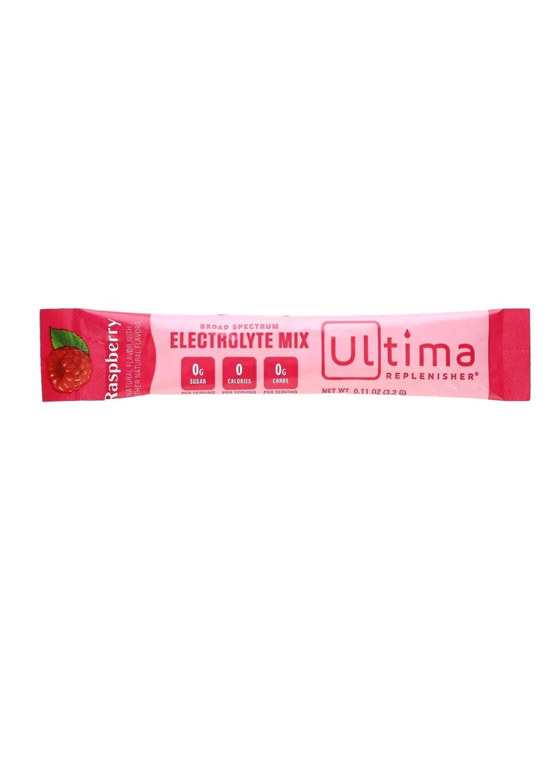 Ultima Replenisher - Electrolyte Drink Mix Raspberry 20 Packets 0.11 oz 3.2 g Each - Image 1