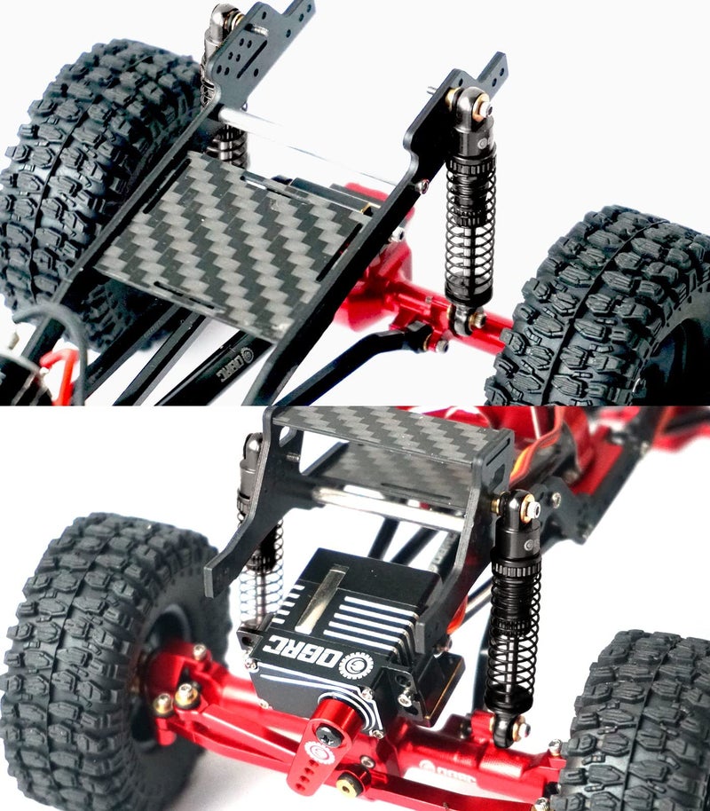 OGUNKE OGRC Shocks Absorber Oil Threaded Damper Aluminum Front & Rear Shocks for Axial SCX24 C10 JLU Deadbolt Gladiator Bronco Upgrade Parts (Black) - Image 2