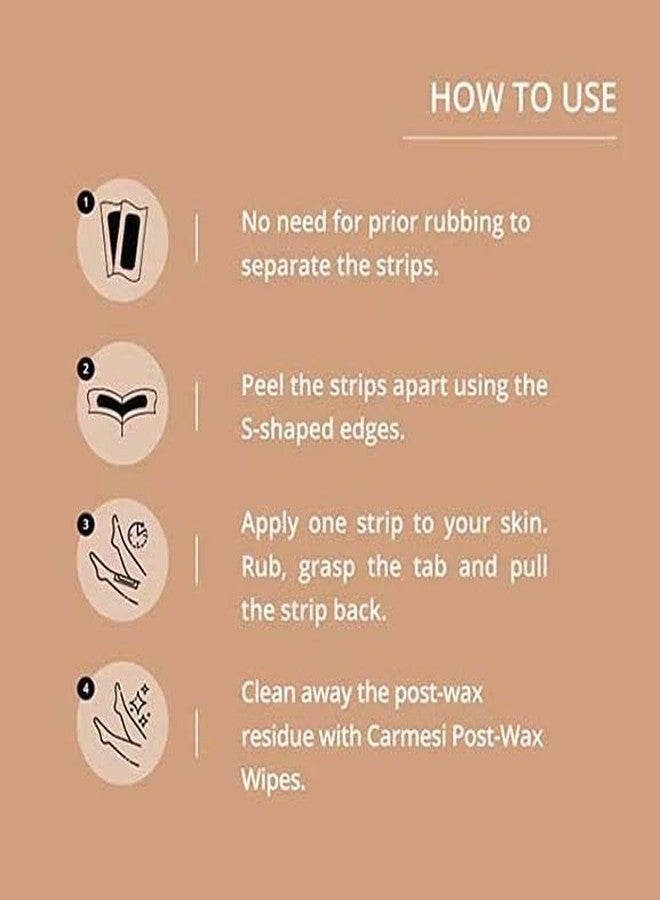 ZUGAD Hair Removal Waxing Strips for Eyebrows Face Upper Lip Chin Facial, Leg Hand, Bikini, Arms Hair Wax Strips for Home and Salon for Women and Girls - 20 pcs. (Dark Chocolate) - Image 5