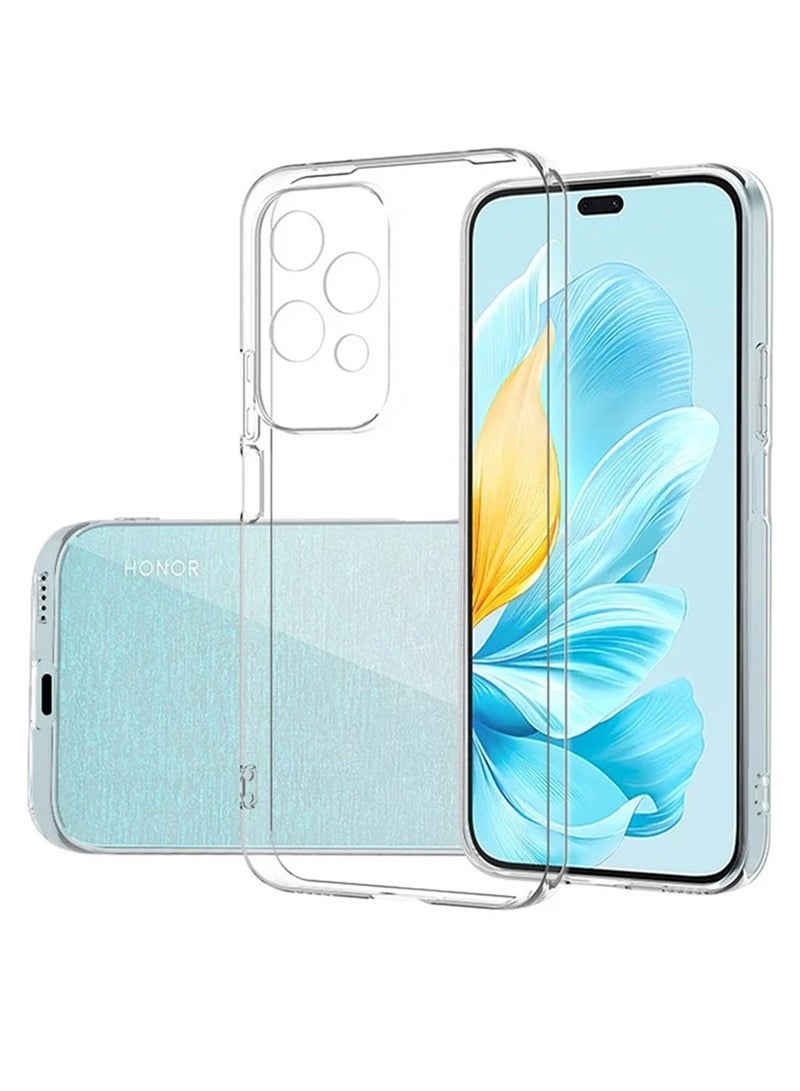 Techie Honor 200 Lite 5G TPU Soft Corner Ultra Slim Clear Case Shockproof Anti Fingerprint Transparent Protective Back Cover - Image 1