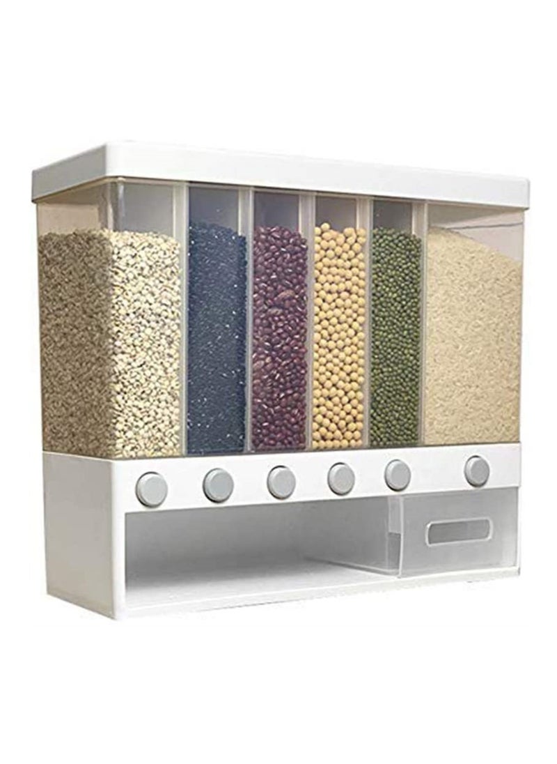 BLOOMING TIME Wall Mounted Large Capacity Moisture Proof Grain Storage, Multi Compartments Storage Box Sealed Grain Container,for Home Kitchen Restaurant Food Dispensers  - Image 1