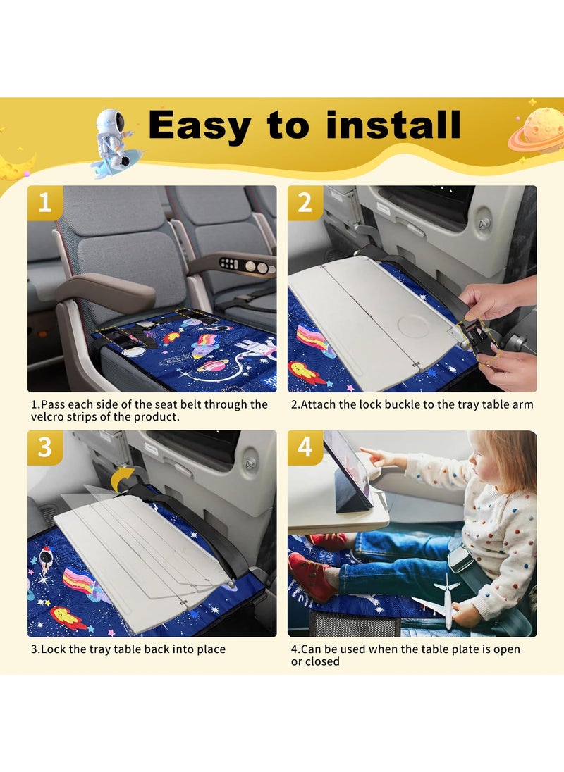 Airplane seat Extender for Kids，Airplane Bed for Toddler,Toddler Airplane Travel Essentials-Portable Toddler Travel Plane Bed, Airplane Footrest Hammock Flight Must Haves for Kids Baby