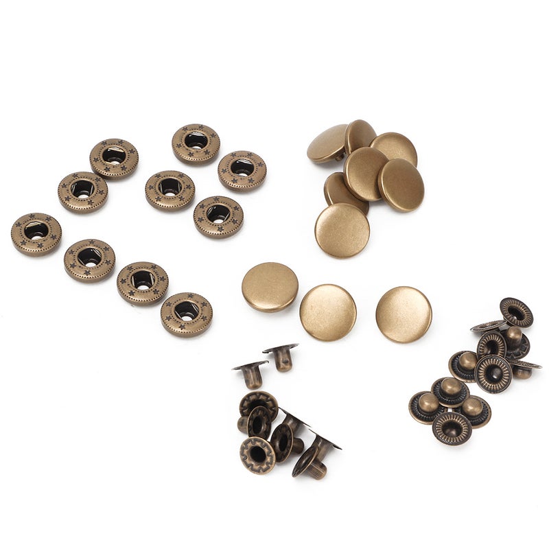 10Pcs 15mm Metal Press Stud Snap Button Fastener Clothes Accessories #1 - Image 3