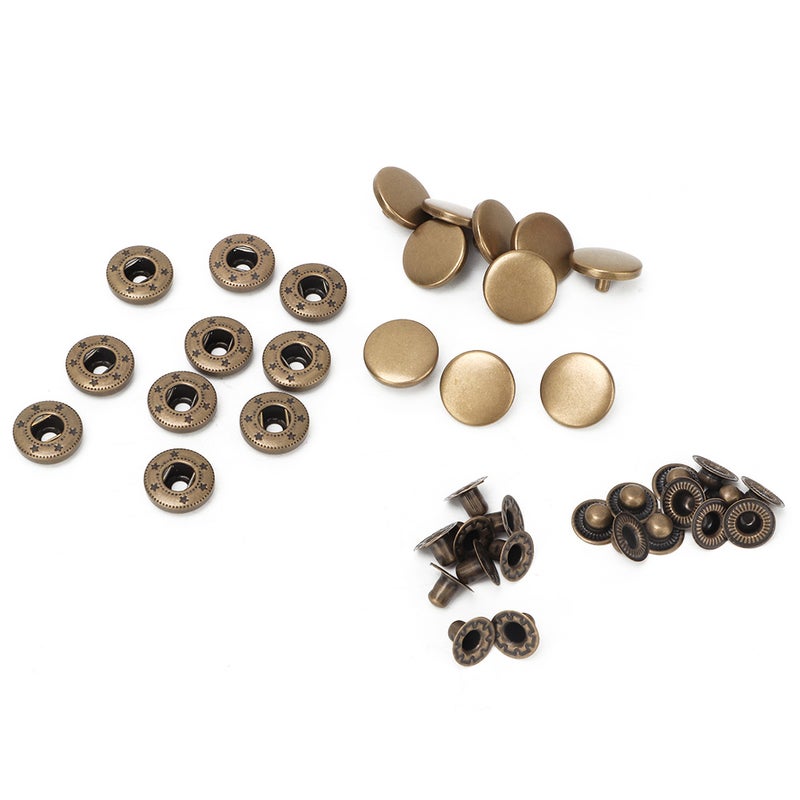 10Pcs 15mm Metal Press Stud Snap Button Fastener Clothes Accessories #1 - Image 2