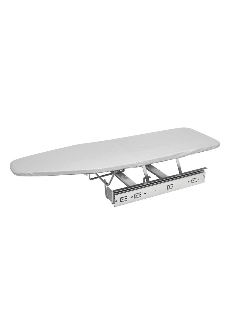 Rev-A-Shelf RevAShelf Pull Out Adjustable Folding Retractable Ironing Board wBallBearing Slide for BathroomCloset Vanity Cabinet Drawer Gray VIB20CR 