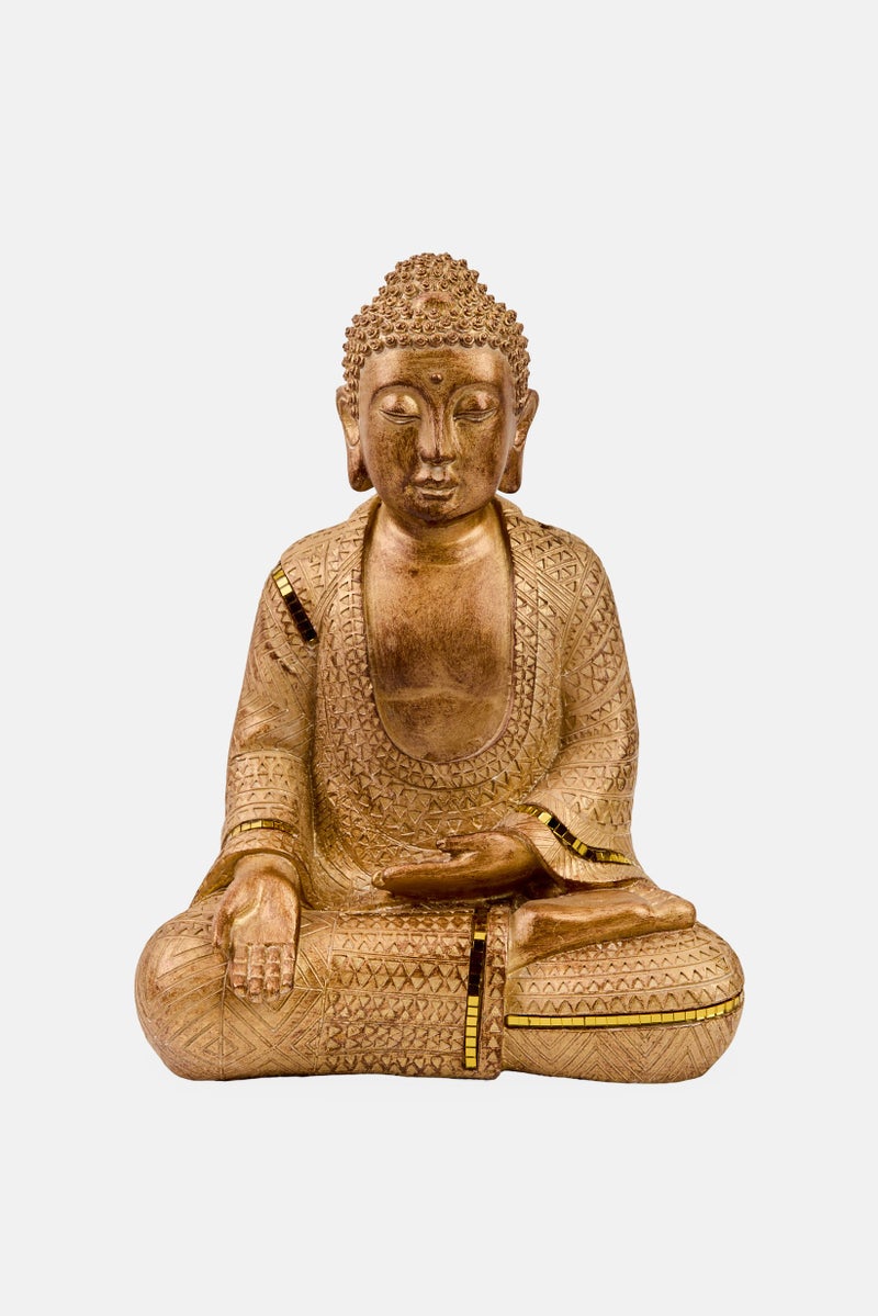 Nanette lepore Polyresin Decorative Buddha Statue, Brown - Image 1