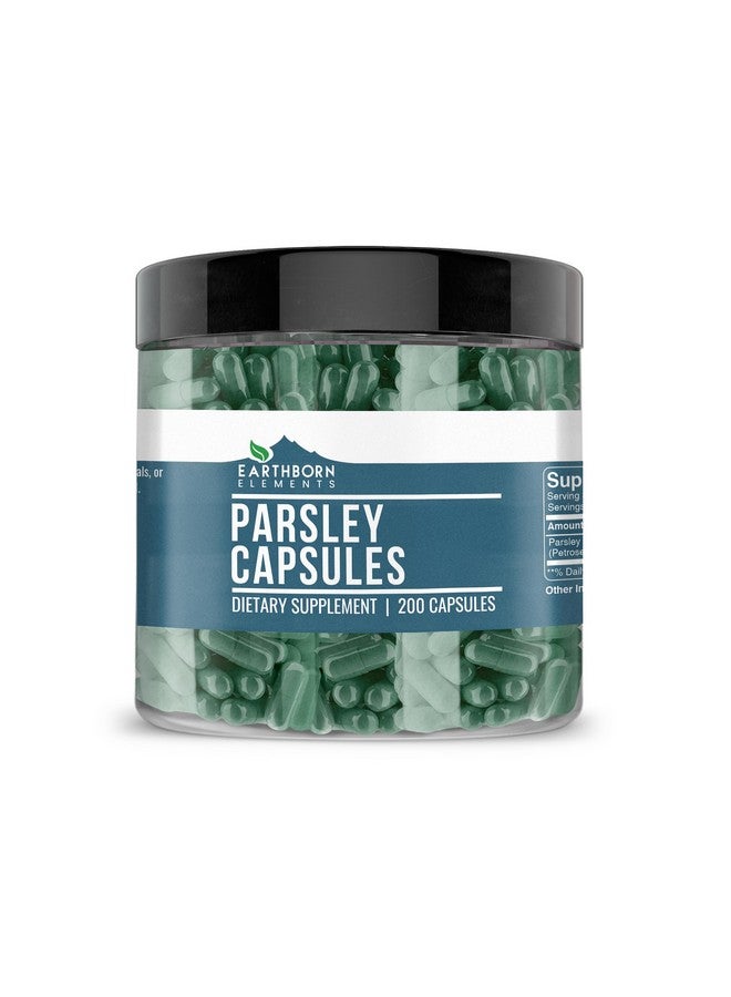 Earthborn Elements Parsley 200 Capsules, Pure & Undiluted, No Additives - Image 1