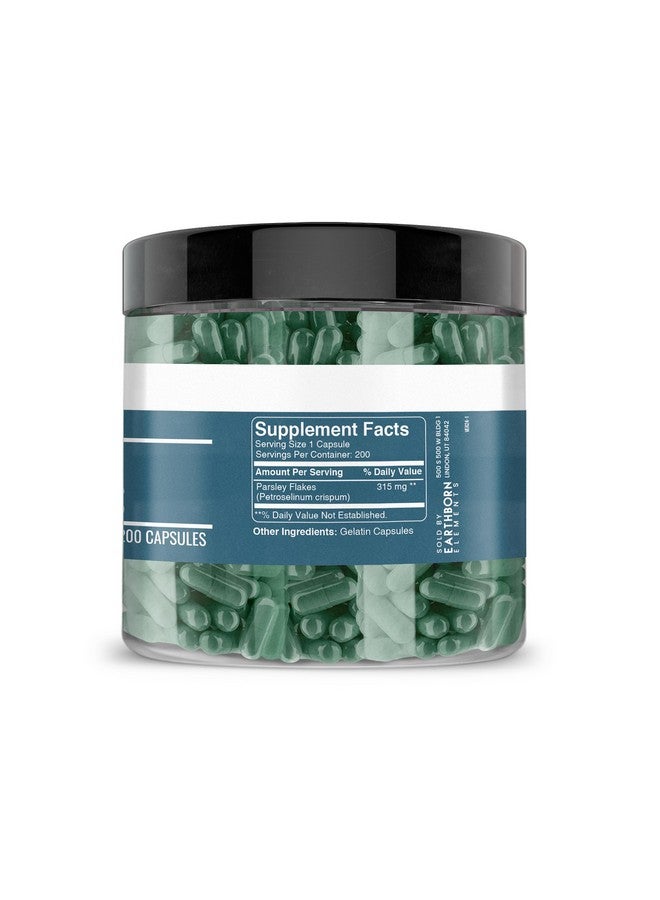 Earthborn Elements Parsley 200 Capsules, Pure & Undiluted, No Additives - Image 2