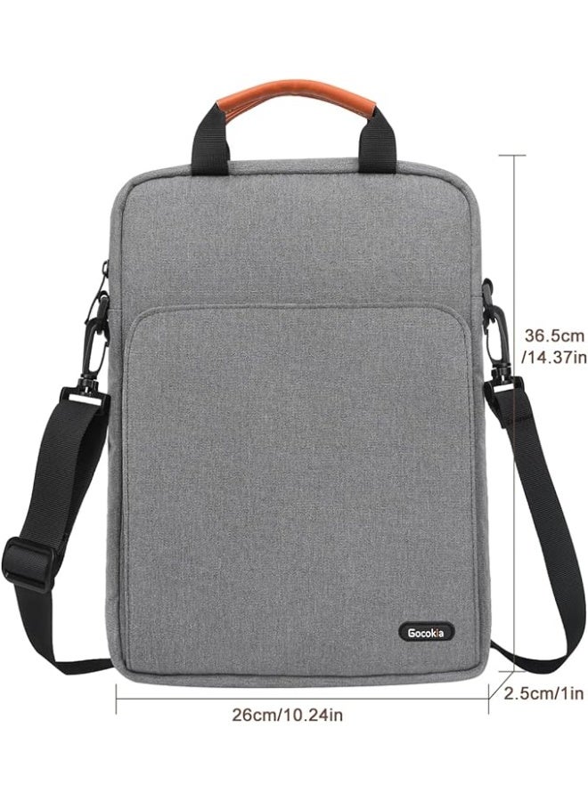 Gocokia 13 inch Laptop Shoulder Bag Carrying Pouch Sleeve Case with Large Front Pocket Vertical Laptop Sleeve Handbag for 13" MacBook - Image 4