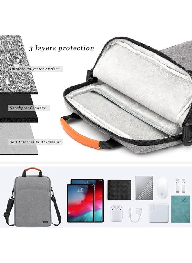 Gocokia 13 inch Laptop Shoulder Bag Carrying Pouch Sleeve Case with Large Front Pocket Vertical Laptop Sleeve Handbag for 13" MacBook - Image 2