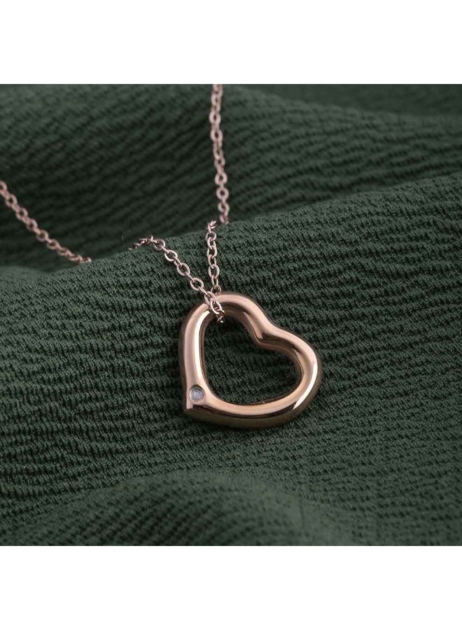 PALMONAS Cute Heart Pendant Necklace for Women - Waterproof & Anti-Tarnish - Image 1