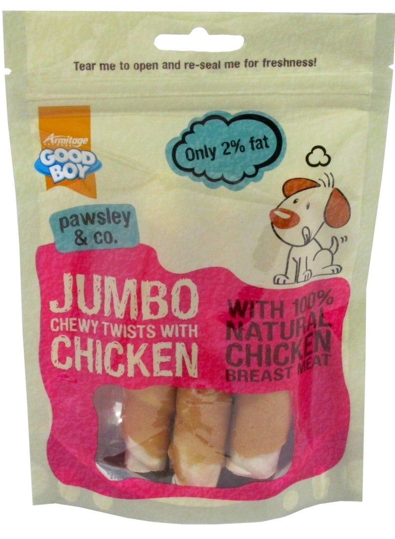 Good boy Jumbo Chicken Chewy Twists - 100g - Image 1