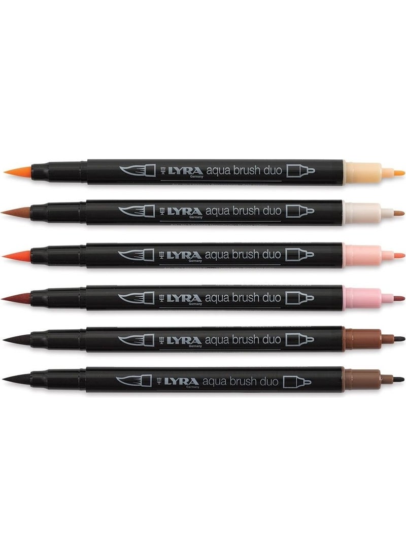 Lyra Aqua Brush Duo Double-Sided Brush Tip Pen 6'li Skin  - Image 3