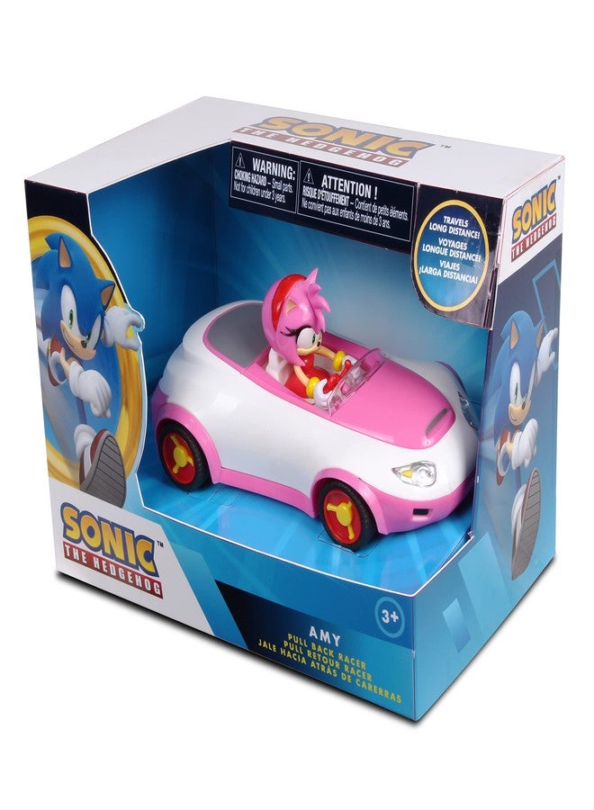 NKOK Team Sonic Pull Back Racer - Amy Rose; No Batteries Required; Pull Back, Let go, and Watch Amy Rose Race - Image 4