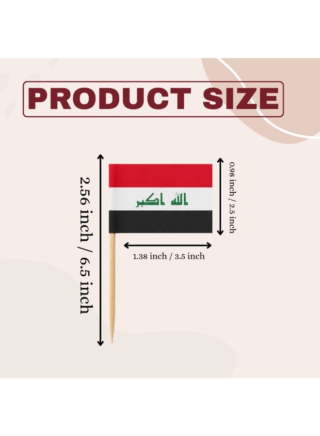 PRINTSHOP4ME Football Cake Topper Set | 48 Country Flags | Pack of 50 Decorations (Iraq) - Image 4