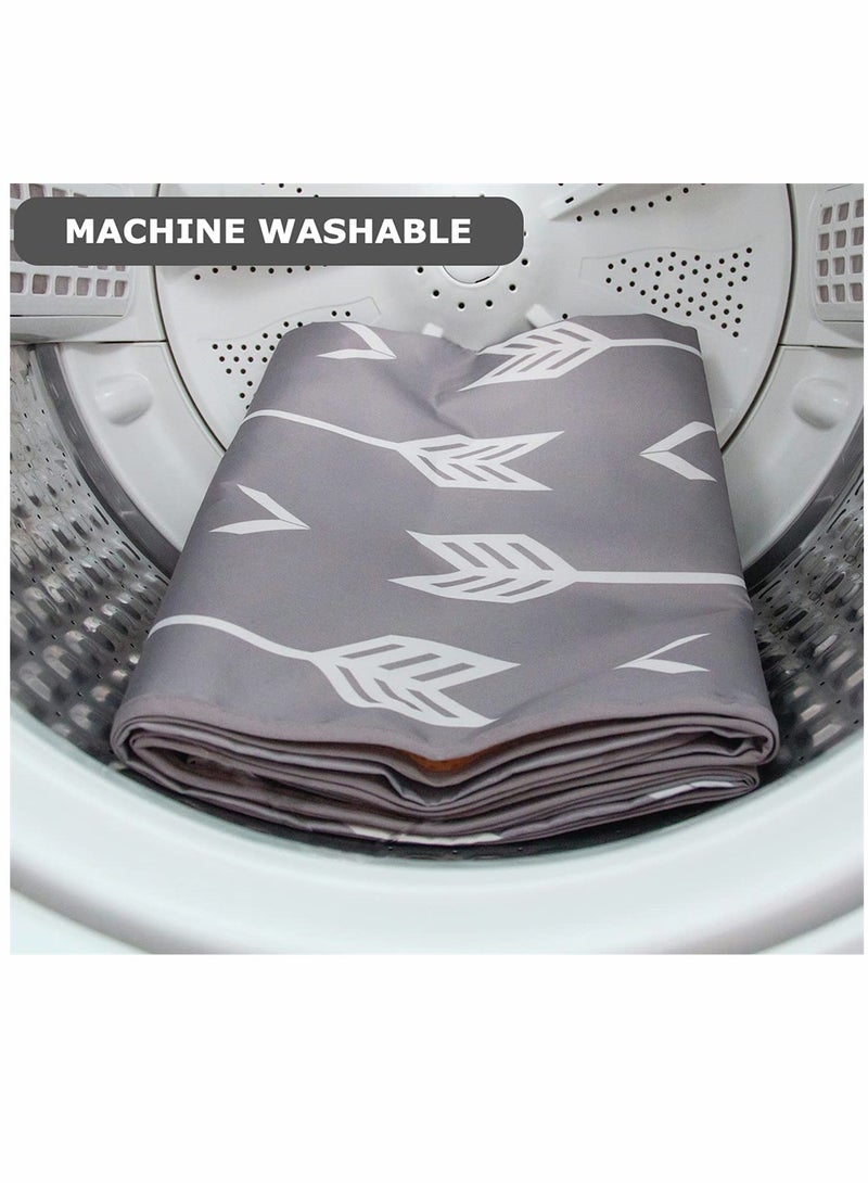 SYOSI High Chair Child Placemats, Waterproof Floor Spill Mat, Machine Washable Mess Mat and Table Cloth for Baby and Toddler Feeding, Mess, Non-Slip and Waterproof Protection, 51 Inch, Grey, Rectangle - Image 5