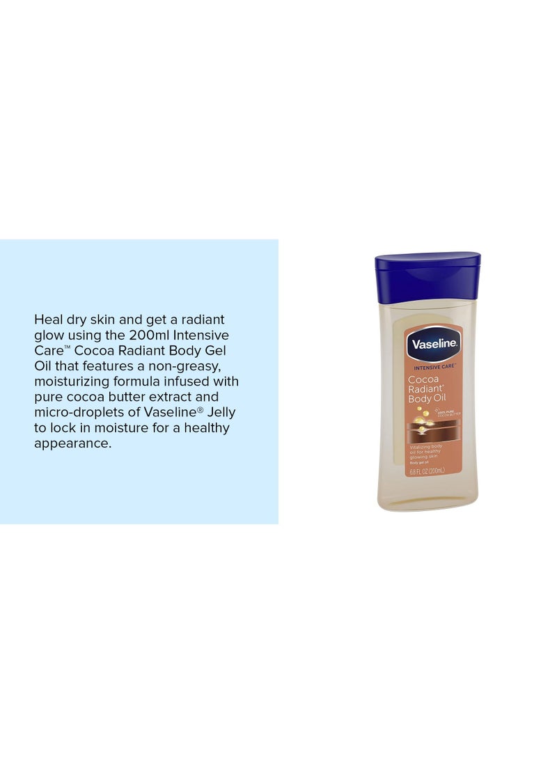 Vaseline Intensive Care Cocoa Radiant Body Oil White/Blue  - Image 4