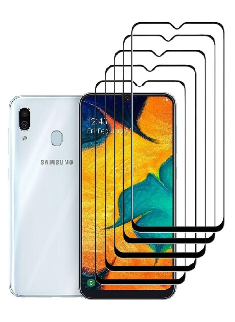AINA 5 Pieces Tempered Glass Screen Protector 5D Designed For Samsung Galaxy A30 Full Glue Edge to Edge Full Screen Coverage And Bubble Free - Image 1