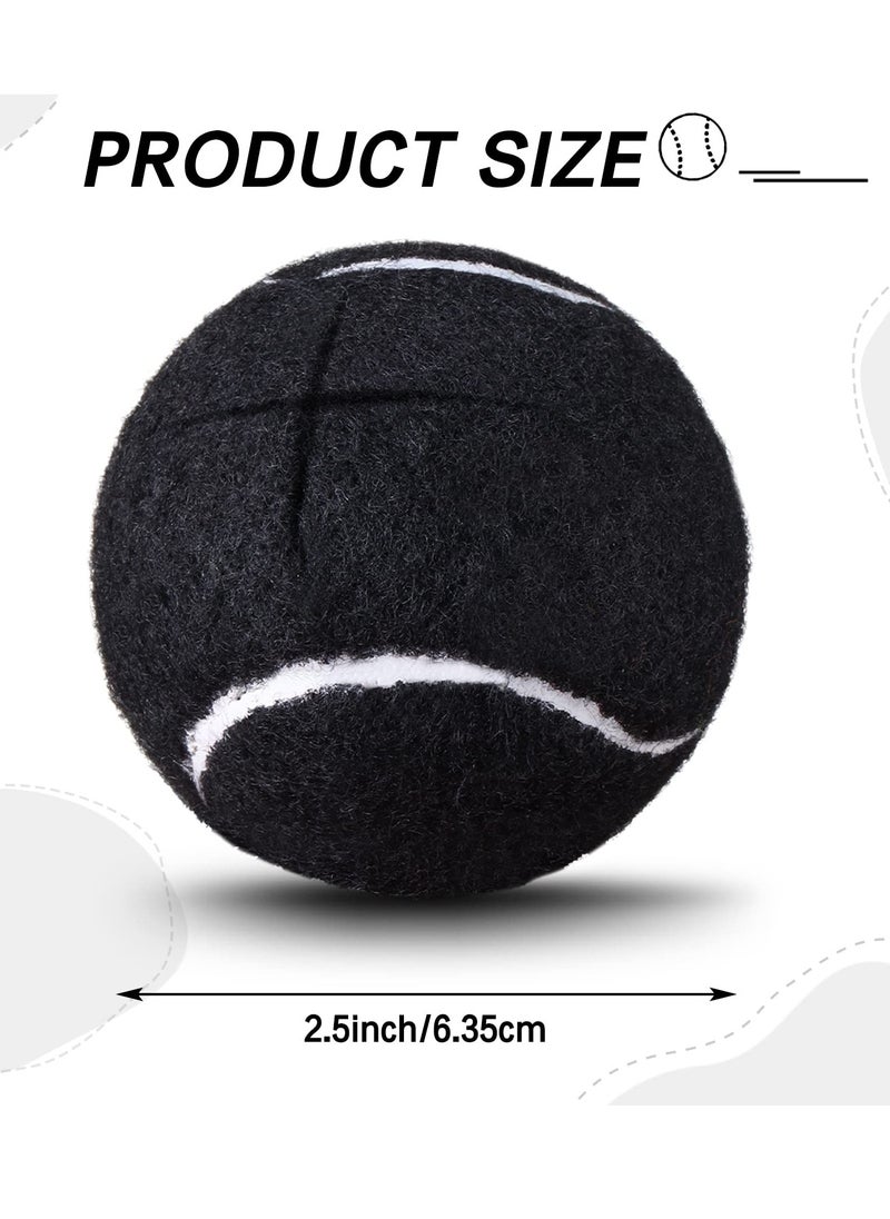 Excefore - 8 Pieces Precut Walker Tennis Balls  for Furniture Chairs Leg, Tennis Ball for Non Slip Rubber Glide Tennis Ball Coverings for Desks Stools Tables Floor Protector (Black) - Image 1