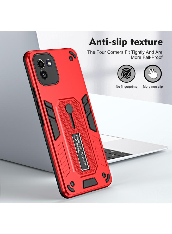 S-TOP Case For Samsung Galaxy A03 164mm Variety Brave Armor Finger Loop Holder Phone Case - Image 2