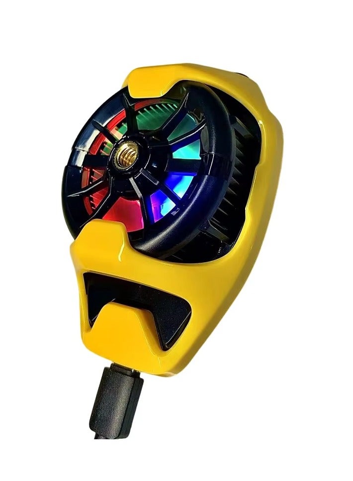 Memo DL22 Mobile Phone Cooling Fan with RGB Lights Adjustable Semiconductor Radiator Cooler  - Image 1