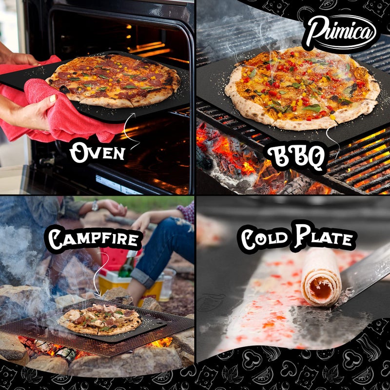 Primica Pizza Steel XL for Oven & Grill,16"x13.4", The Ultimate Crust Game Changer, Perfect for Oven Baked Pizza with higher Conductivity, Premium Baking Alternative to Pan and Stone - Image 4