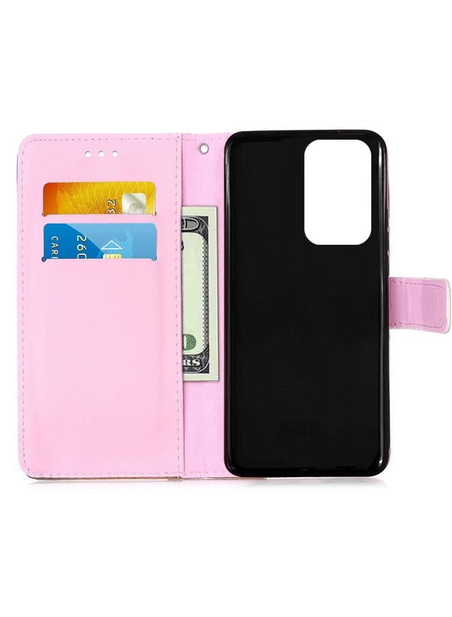 S-TOP Case For Samsung Galaxy A73 5G Colored Drawing Pattern Plain Weave Leather Phone Case - Image 4