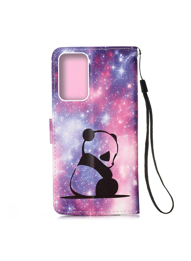 S-TOP Case For Samsung Galaxy A73 5G Colored Drawing Pattern Plain Weave Leather Phone Case - Image 3