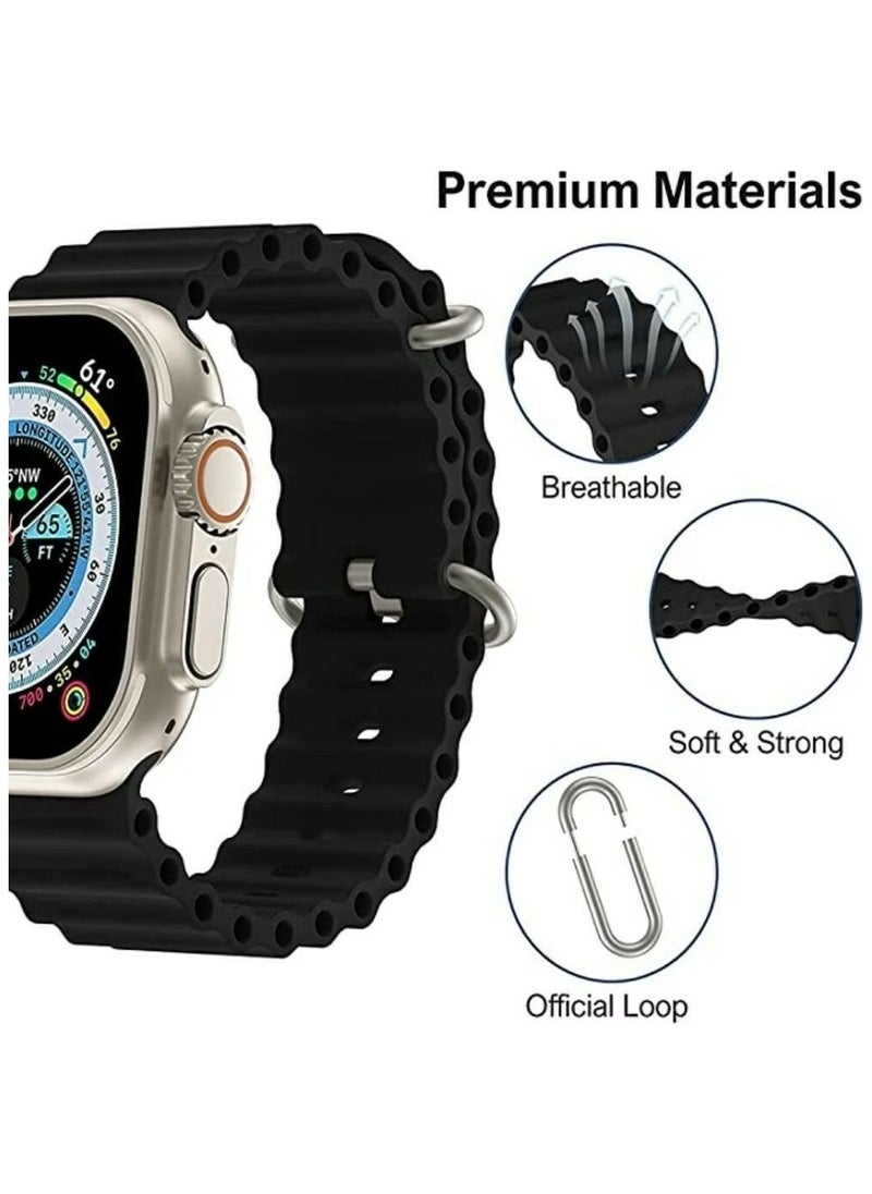 T800 ULTRA2-Smart Watch for Bluetooth Calling-1.99 Inch Full HD Display-Wireless Charger-Full Health Monitoring-Built-in Speaker and Microphone for Calling with Music Control-Black