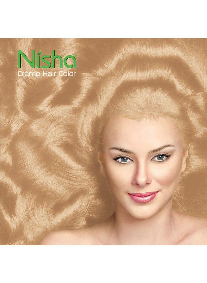 Nisha Cr�Me Hair Color With Natural Henna Extracts 90Ml + 60G + 18Ml 10 Ultra Blonde (Pack Of 1) - Image 4