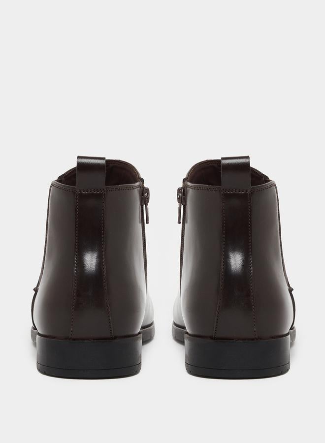 Styli Men Faux Leather Chelsea Boots - Image 4