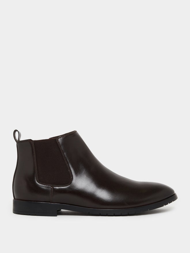Styli Men Faux Leather Chelsea Boots - Image 1