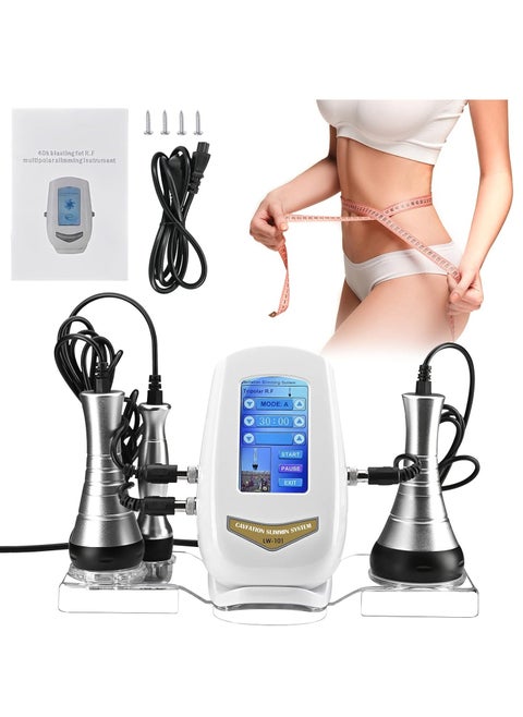 3 In 1 Ultrasonic Cavitation Machine, 40K RF Body Sculpting Machine Skin Rejuvenation Home Use Care Tool for Face Neck Arm Waist Thigh and Buttock