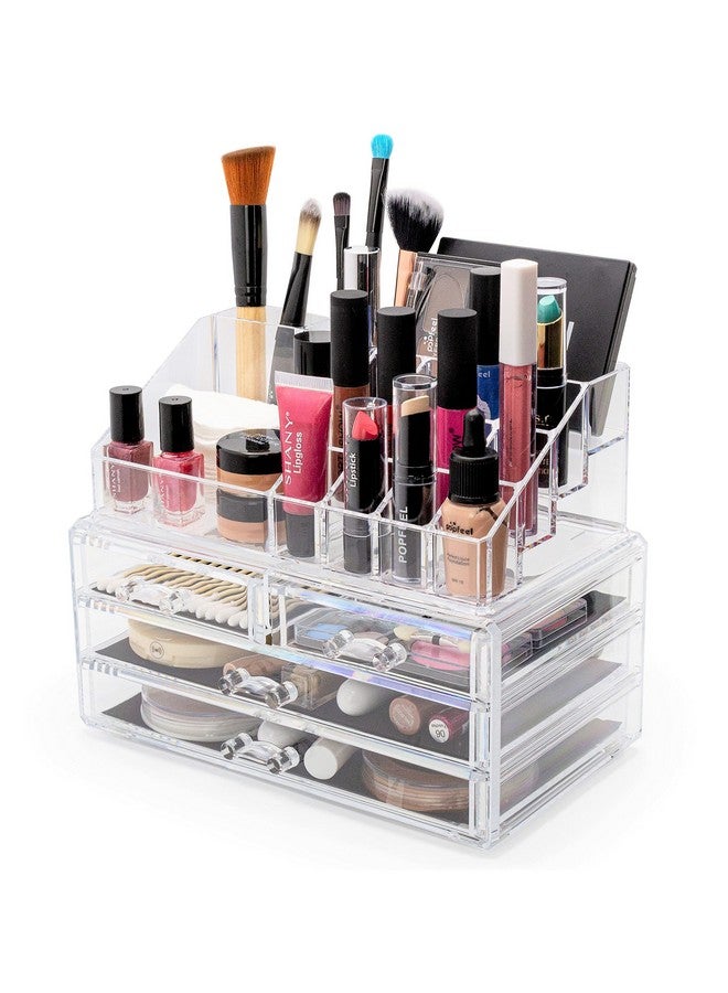 BROOKSTONE Makeup Organizer for Vanity, Cosmetic Display Case with Drawers, Fits Brushes, Lipsticks, and Other Accessories, Versatile Storage Solution, clear… - Image 5