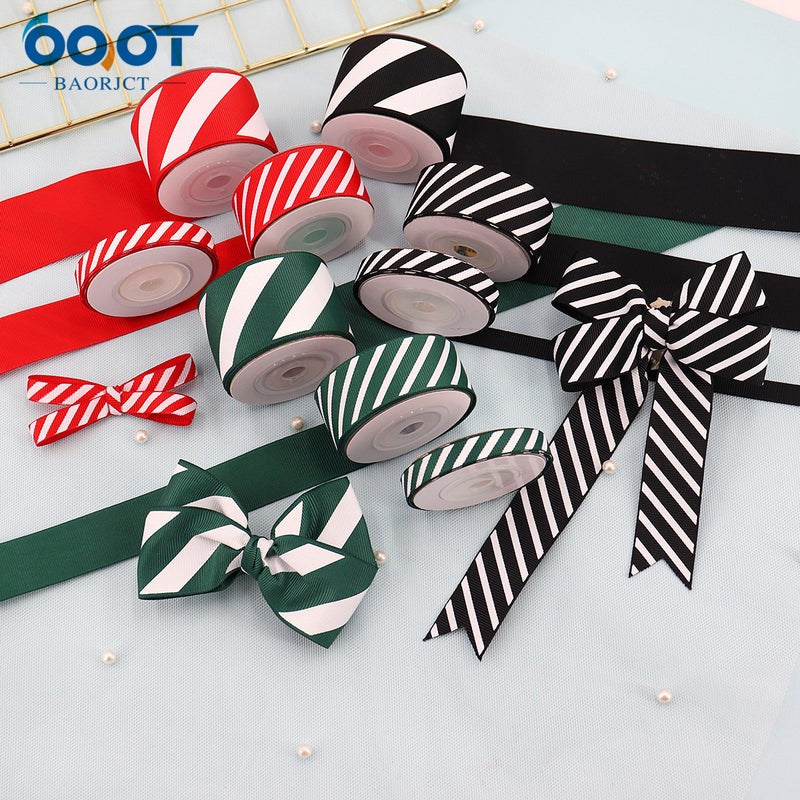 Christmas Oblique Stripe Thread Ribbon Ribbon Carnival Ribbon Gift Box Packaging Ribbon Holiday Scene Decoration - Image 4